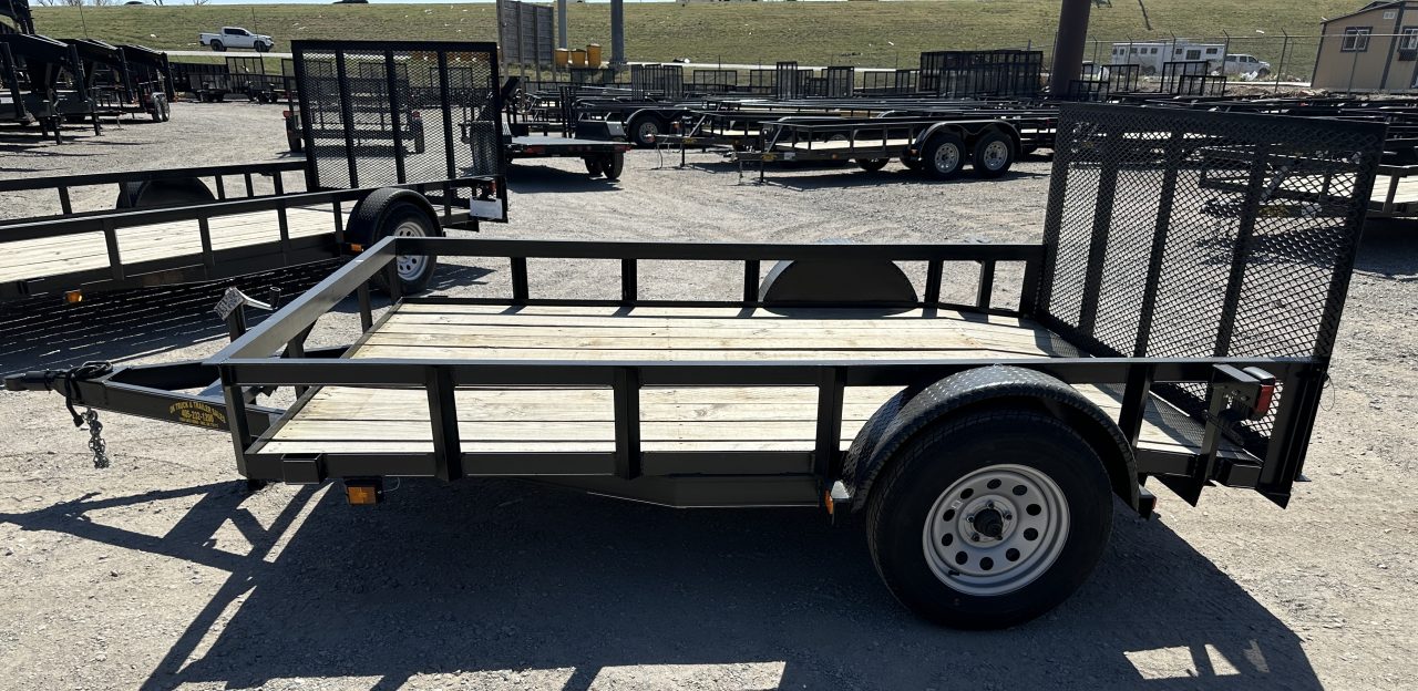New 2025 Road Boss 83"x10' Single Axle with 3' Gate & Dove tail Utility Trailer