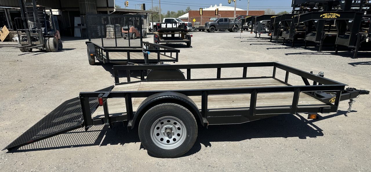 New 2025 Road Boss 83"x10' Single Axle with 3' Gate & Dove tail Utility Trailer