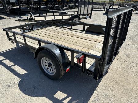 New 2025 Road Boss 83"x10' Single Axle with 3' Gate & Dove tail Utility Trailer