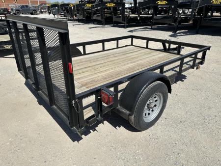 New 2025 Road Boss 83"x10' Single Axle with 3' Gate & Dove tail Utility Trailer