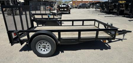 New 2025 Road Boss 83"x10' Single Axle with 3' Gate & Dove tail Utility Trailer