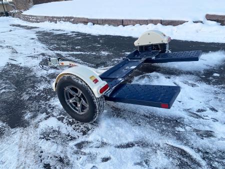 New Master Tow 83" Wide Tilt Bed Tow Dolly - Surge Brakes - Wheel Straps and Ratcheting Buckles Included!