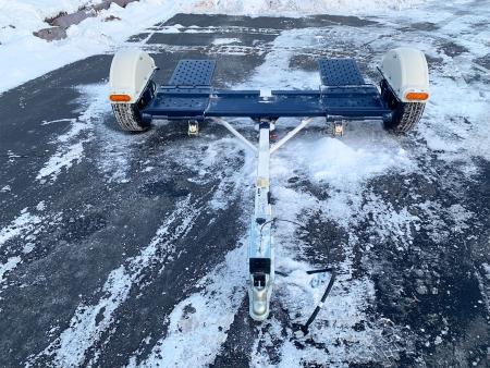 New Master Tow 83" Wide Tilt Bed Tow Dolly - Surge Brakes - Wheel Straps and Ratcheting Buckles Included!