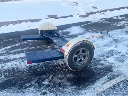 New Master Tow 83" Wide Tilt Bed Tow Dolly - Surge Brakes - Wheel Straps and Ratcheting Buckles Included!