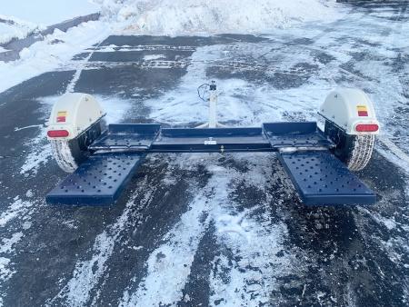 New Master Tow 83" Wide Tilt Bed Tow Dolly - Surge Brakes - Wheel Straps and Ratcheting Buckles Included!