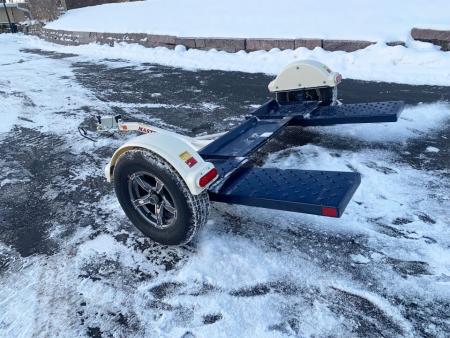New Master Tow 83" Wide Tilt Bed Tow Dolly - Surge Brakes - Wheel Straps and Ratcheting Buckles Included!