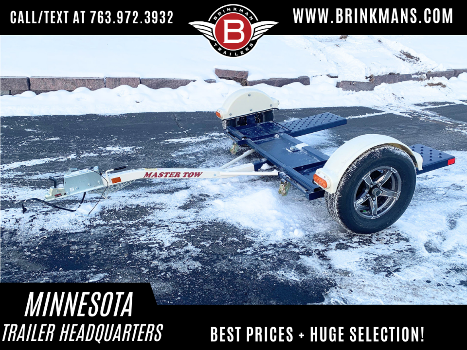New Master Tow 83" Wide Tilt Bed Tow Dolly - Surge Brakes - Wheel Straps and Ratcheting Buckles Included!