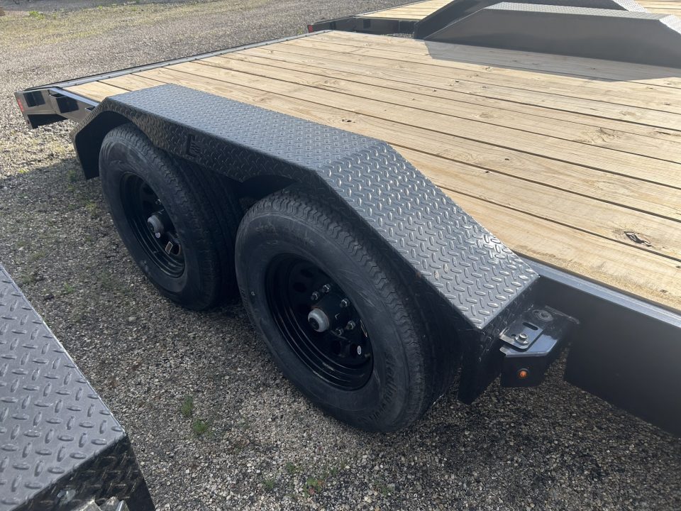 New 2026 Liberty 83 IN X 18 FT STEEL FRAME CAR HAULER 7K GVWR WOOD DECK