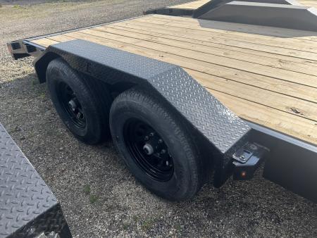 New 2026 Liberty 83 IN X 18 FT STEEL FRAME CAR HAULER 7K GVWR WOOD DECK