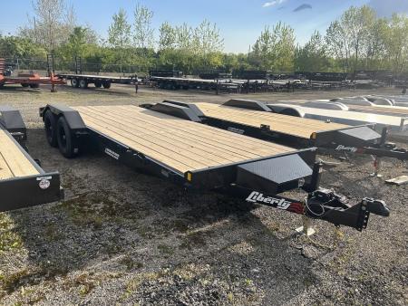 New 2026 Liberty 83 IN X 18 FT STEEL FRAME CAR HAULER 7K GVWR WOOD DECK