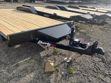 New 2026 Liberty 83 IN X 18 FT STEEL FRAME CAR HAULER 7K GVWR WOOD DECK
