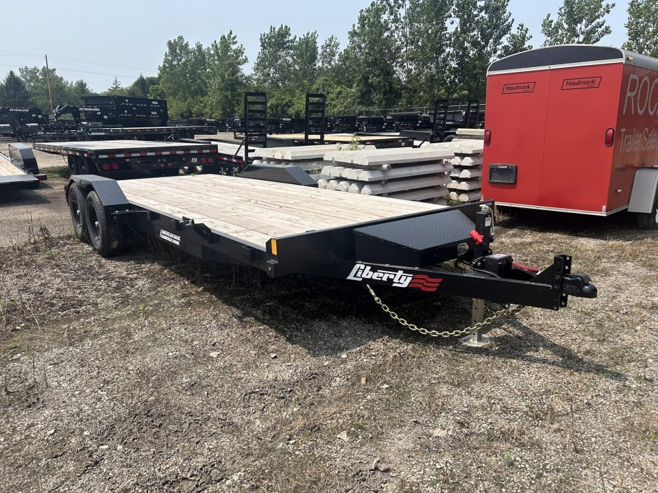 New 2026 Liberty 83 IN X 20 FT STEEL FRAME CAR HAULER 10K GVWR WOOD DECK