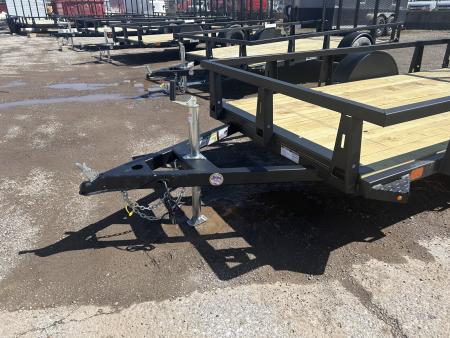 New 2026 HTC 5 X 10 FT STEEL UTILITY TRAILER SPRING ASSIST GATE LED LIGHTS