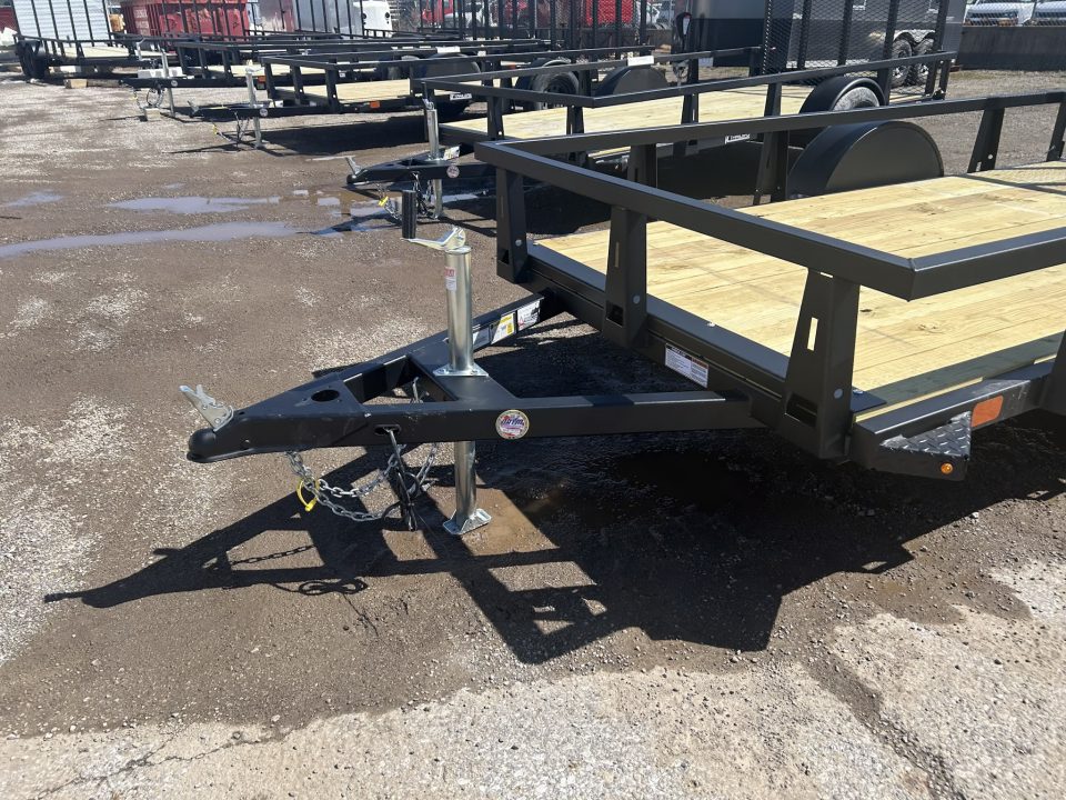New 2026 HTC 5 X 10 FT STEEL UTILITY TRAILER SPRING ASSIST GATE LED LIGHTS