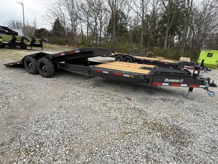 New 2026 Diamond C Trailers HXD 210 24’ Tilt Trailer, 23K GVWR, 2 SPD JACK, WINCH PLATE, BED ROLLER