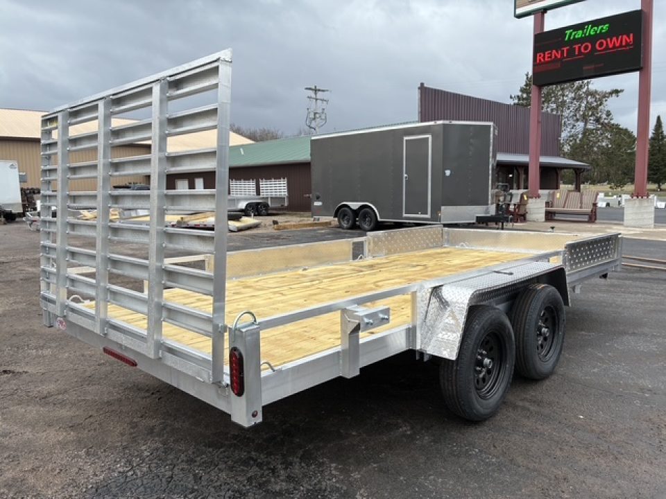 New 2027 Quality Aluminum 82" x 16' TA 7K Utility Trailer