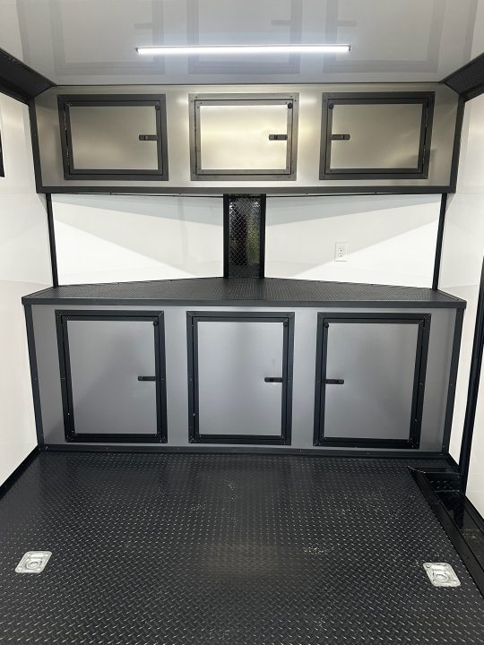 New 2026 Luxe 8.5X18 Race Trailer- Finished Interior-5200LB Torsion Axles-Charcoal Poly-Blackout