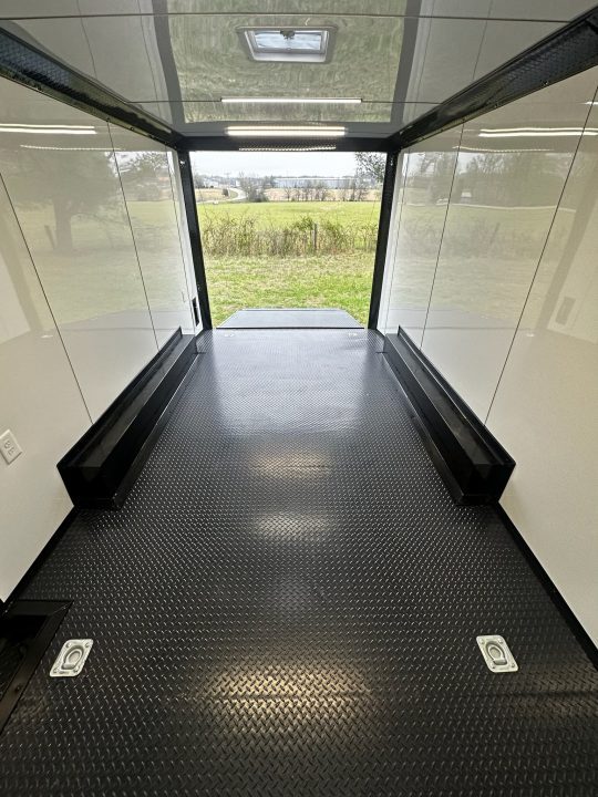 New 2026 Luxe 8.5X18 Race Trailer- Finished Interior-5200LB Torsion Axles-Charcoal Poly-Blackout