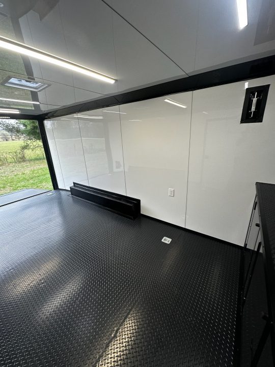 New 2026 Luxe 8.5X18 Race Trailer- Finished Interior-5200LB Torsion Axles-Charcoal Poly-Blackout