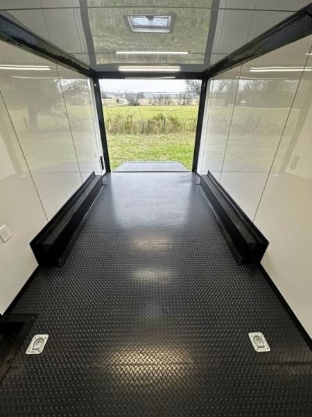 New 2026 Luxe 8.5X18 Race Trailer- Finished Interior-5200LB Torsion Axles-Charcoal Poly-Blackout