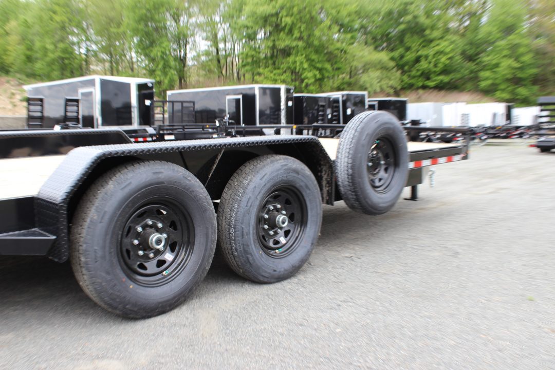 New 2026 Sure-Trac 7x18 14K Equipment Trailer - Tool Box + Spare Tire