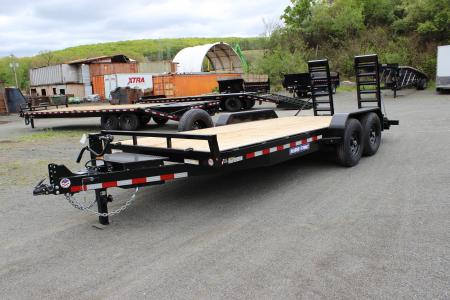 New 2026 Sure-Trac 7x18 14K Equipment Trailer - Tool Box + Spare Tire