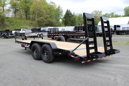 New 2026 Sure-Trac 7x18 14K Equipment Trailer - Tool Box + Spare Tire