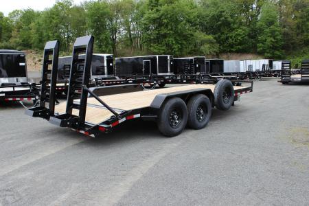 New 2026 Sure-Trac 7x18 14K Equipment Trailer - Tool Box + Spare Tire