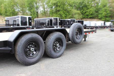 New 2026 Sure-Trac 7x18 14K Equipment Trailer - Tool Box + Spare Tire
