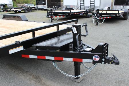 New 2026 Sure-Trac 7x18 14K Equipment Trailer - Tool Box + Spare Tire