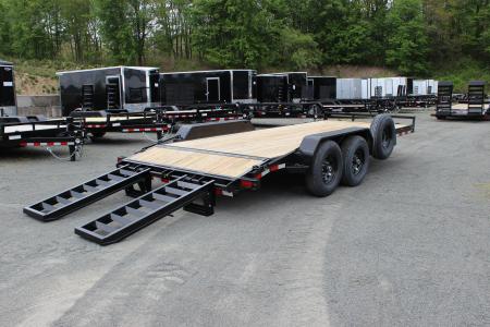 New 2026 Sure-Trac 7x18 14K Equipment Trailer - Tool Box + Spare Tire