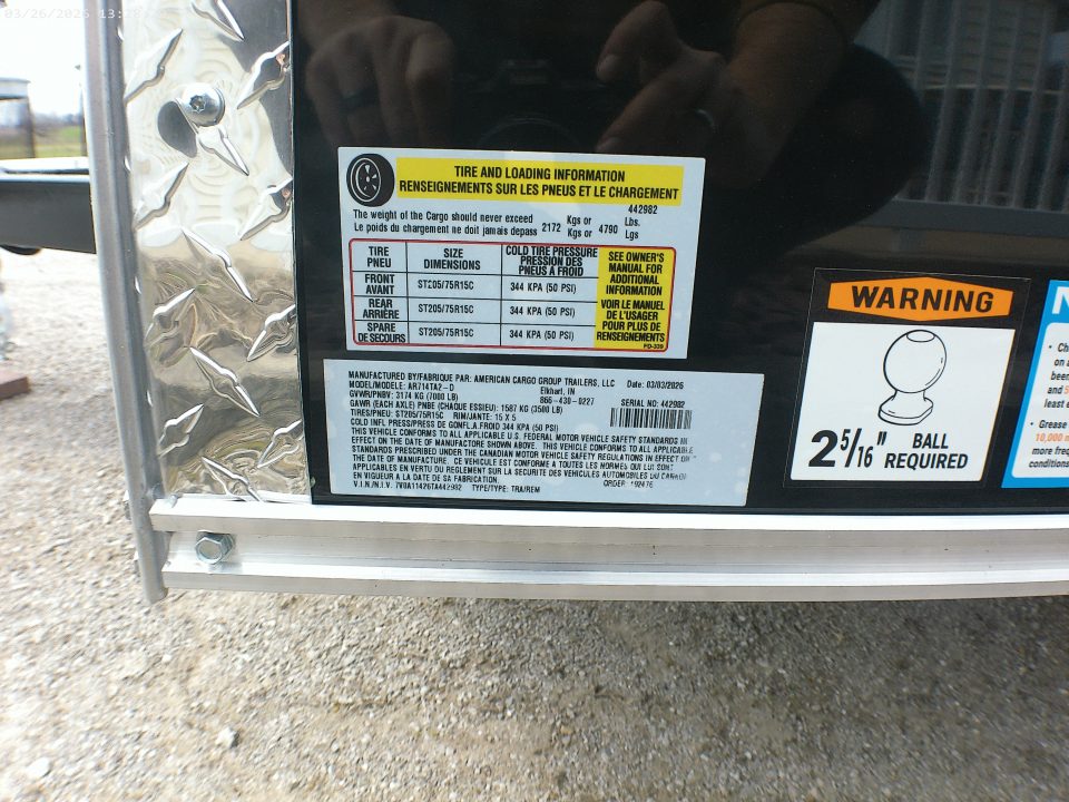 New 2026 American Hauler Arrow 7x14 Deluxe Cargo / Enclosed Trailer