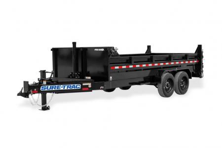 New 2026 Sure-Trac 7x14 17.6K Pro Series Telescopic Dump Trailer