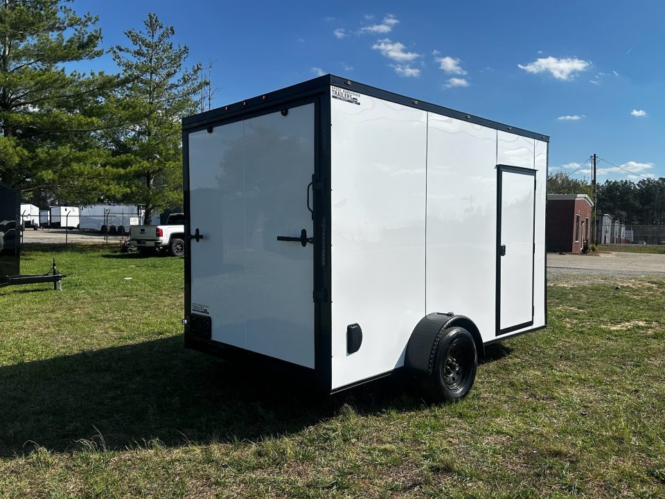 New 2026 Luxe 7X12 Enclosed Trailer-3500LB Single Axle-7'ft Interior-White Poly-Blackout