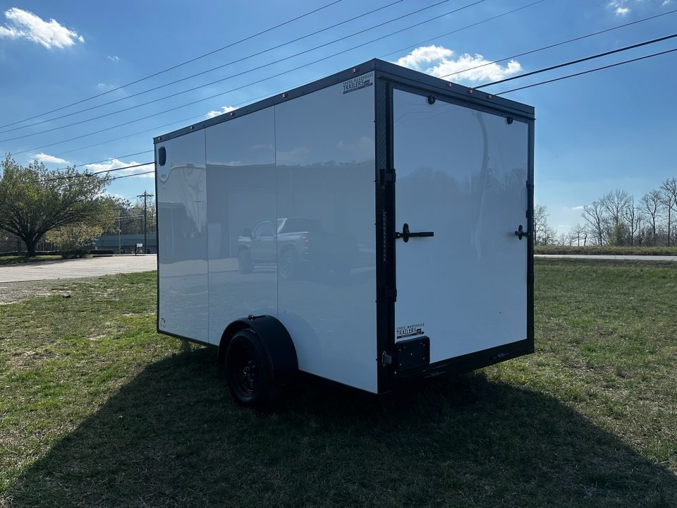New 2026 Luxe 7X12 Enclosed Trailer-3500LB Single Axle-7'ft Interior-White Poly-Blackout