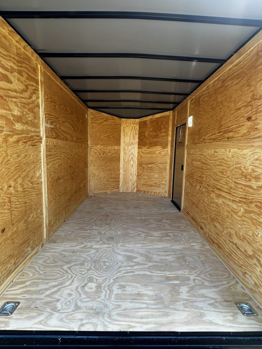 New 2026 Luxe 7X12 Enclosed Trailer-3500LB Single Axle-7'ft Interior-White Poly-Blackout
