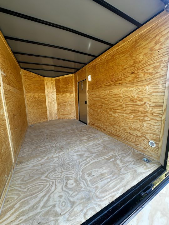 New 2026 Luxe 7X12 Enclosed Trailer-3500LB Single Axle-7'ft Interior-White Poly-Blackout