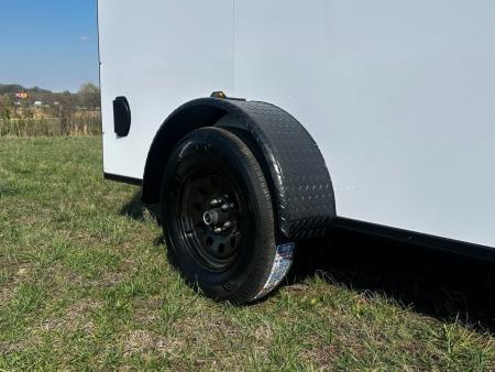 New 2026 Luxe 7X12 Enclosed Trailer-3500LB Single Axle-7'ft Interior-White Poly-Blackout