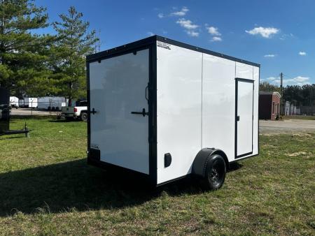New 2026 Luxe 7X12 Enclosed Trailer-3500LB Single Axle-7'ft Interior-White Poly-Blackout