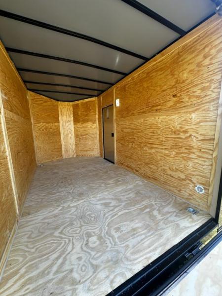 New 2026 Luxe 7X12 Enclosed Trailer-3500LB Single Axle-7'ft Interior-White Poly-Blackout