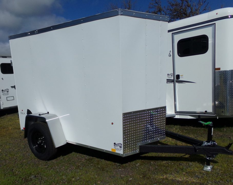New 2026 Compass 5X8 INDIGO DLX FLAT TOP V-NOSE 3K Cargo / Enclosed Trailer