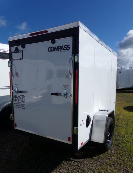 New 2026 Compass 5X8 INDIGO DLX FLAT TOP V-NOSE 3K Cargo / Enclosed Trailer
