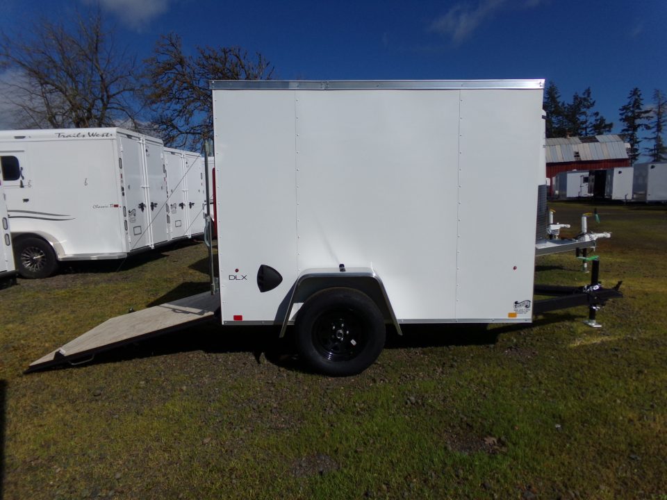 New 2026 Compass 5X8 INDIGO DLX FLAT TOP V-NOSE 3K Cargo / Enclosed Trailer