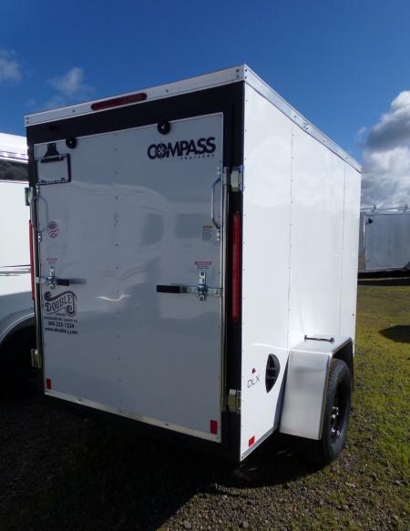 New 2026 Compass 5X8 INDIGO DLX FLAT TOP V-NOSE 3K Cargo / Enclosed Trailer
