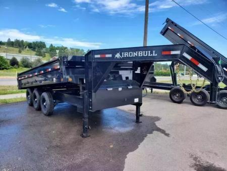 New 2026 Iron Bull 96 x16' 21k Deckover Gooseneck Dump Trailer
