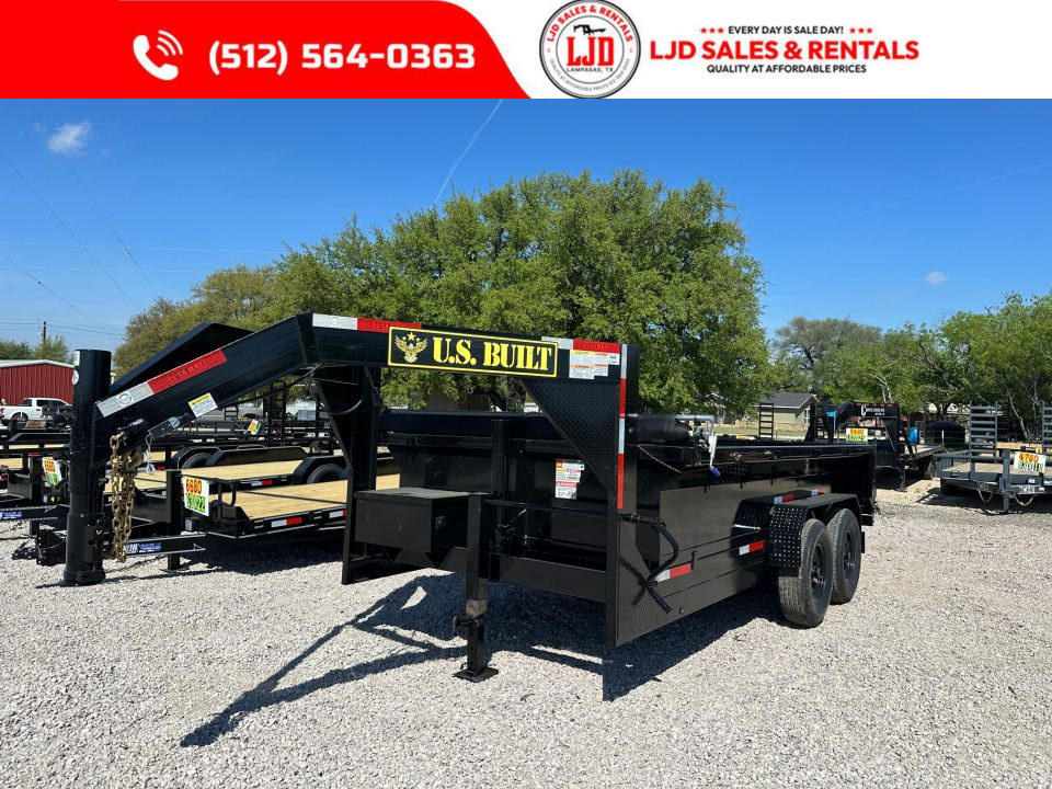 New 2026 US Built - 7' x 14' x 2' - Dump Trailer - GN - TARP - RAMPS - SPREADER