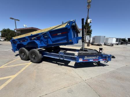 New 2026 Diamond C Trailers LPT207L14X82 7FT X 14FT 15.5K GVW Dump Trailer
