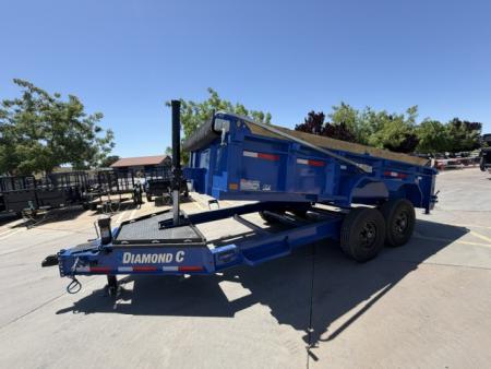New 2026 Diamond C Trailers LPT207L14X82 7FT X 14FT 15.5K GVW Dump Trailer