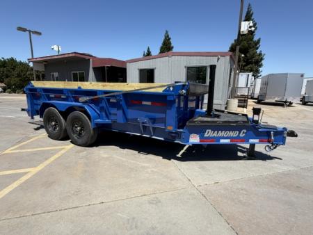 New 2026 Diamond C Trailers LPT207L14X82 7FT X 14FT 15.5K GVW Dump Trailer