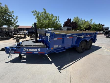 New 2026 Diamond C Trailers LPT207L14X82 7FT X 14FT 15.5K GVW Dump Trailer